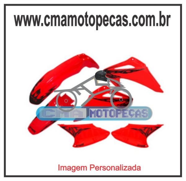 Kit de carenagem HONDA CRF - 2008 - S/ Adesivo - [6 pçs])