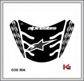 Rabeta - 036 MA - Alpinestars - Preto/Branco/Prata